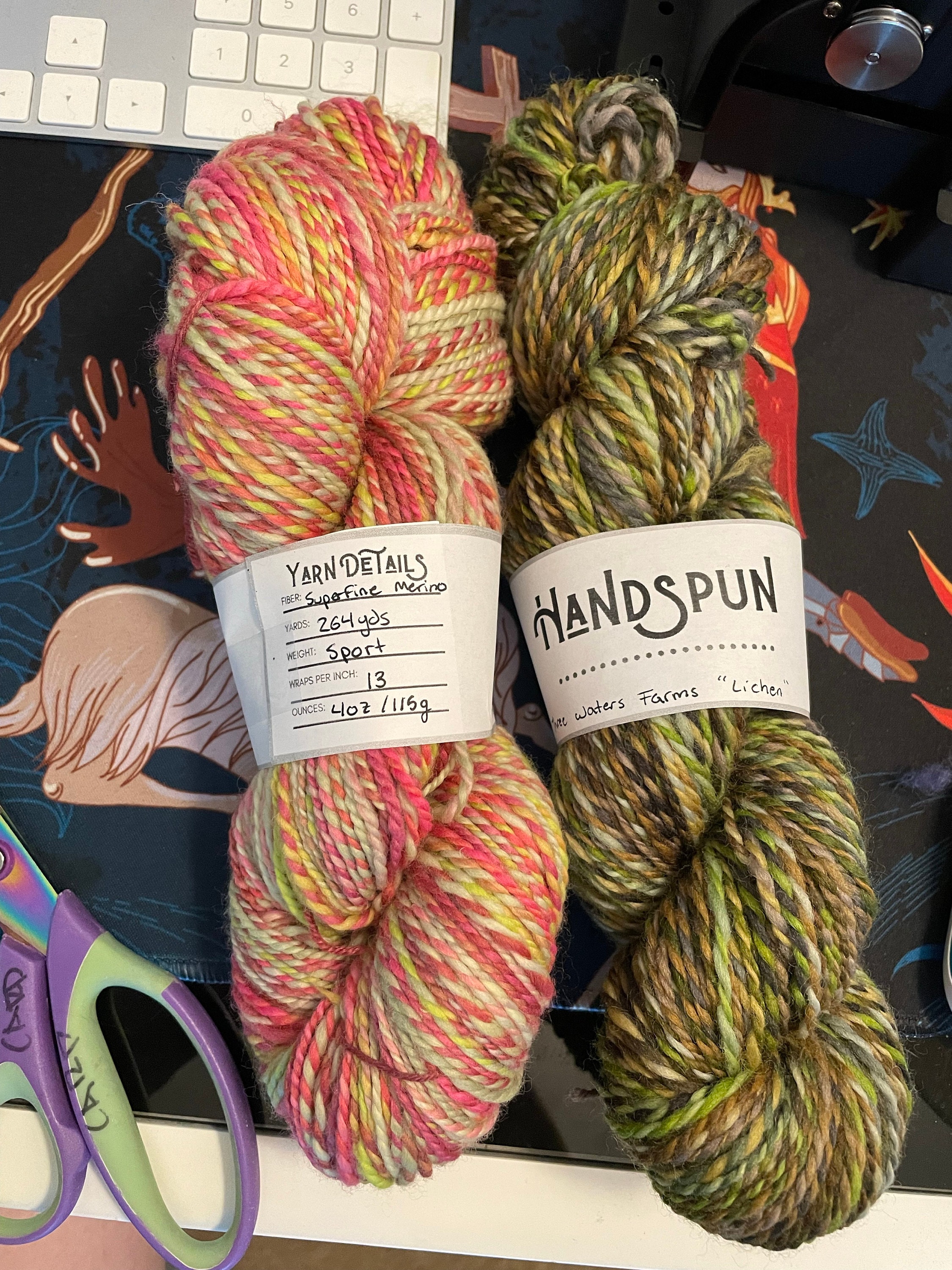 PRINTABLE Yarn Skein Wrap Label Hand Spun