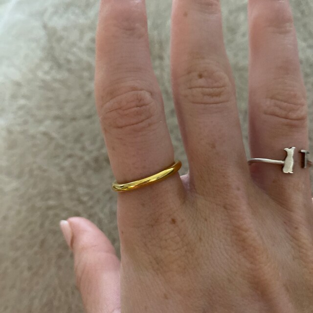 【Grace Personalized】RHIAリング Custom Engraved Thin Band Ring by Gracepersonalized