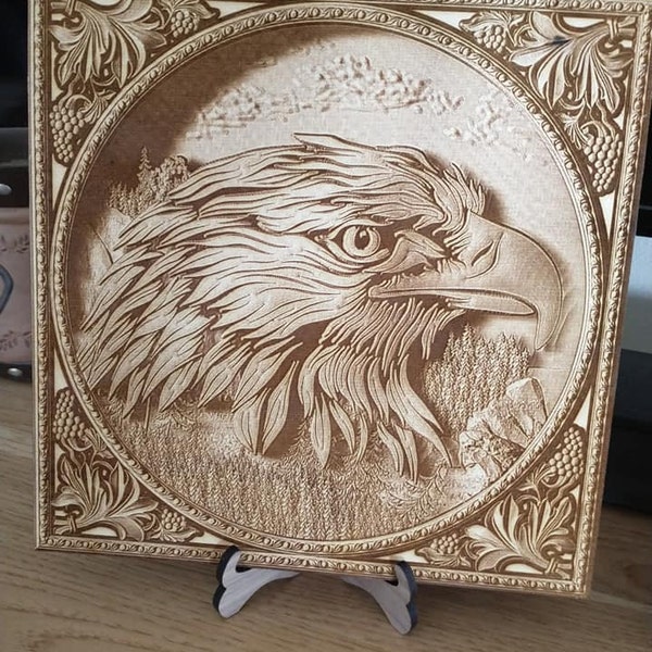 Digital Design File - Eagle Head - Glowforge - Laser Ready - Engrave ...