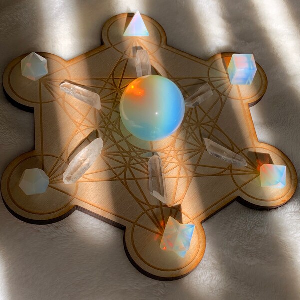 Metatron's Cube Sphere Holder Crystal Grid #2 - Altar Decoration ...