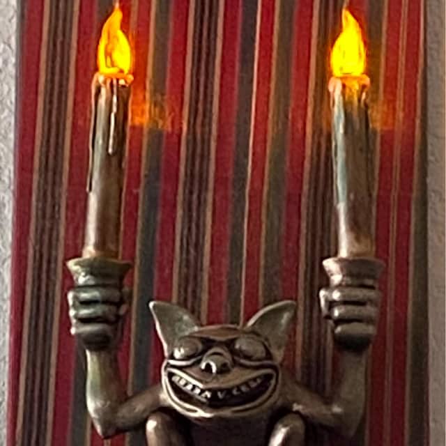 Haunted Mansion Stretching Room Gargoyle Candle Holder | Gothic