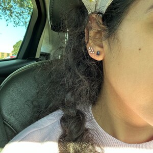 Customer photo from InfamousTime17, Mini Raw Amethyst Stud Earrings, February Birthstone