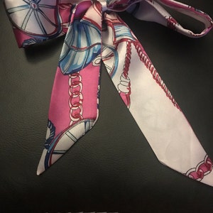 DIY purse charm kit Silk Scarf Twill Handbag bandeau bandeaux Handle Wrap  Purse Scarves Hair Bow Ribbon