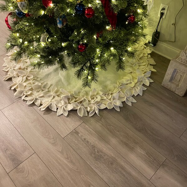 Personalized Christmas Tree Skirt | Custom Image/Text Holiday Decor | Add Your Photos, Logo Or Message