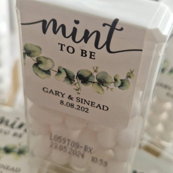 Eucalyptus Personalized Mint to Be • Wedding Favor Stickers • Custom ...