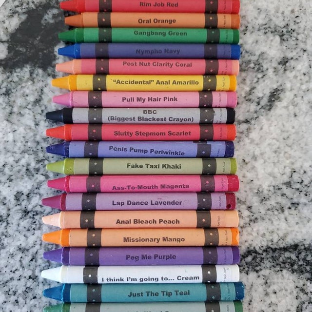 Milktoast Brands Adult offensive crayons, a funny gag gift for adult  coloring (Porn Pack Edition)