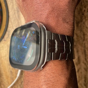 Apple Watch Ultra Cellular Custom Diamond Polished 49mm Titanium Breitling  Band
