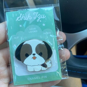 Shih Tzu (black & White) Pin - Etsy Hong Kong