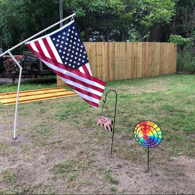 Rotating PVC Flag Pole Kit with Choice of Flag Etsy