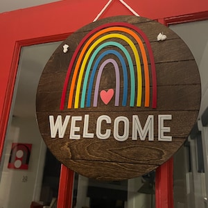 Handmade Round Wood howdy Yall Sign for Front Door Western Front Porch ...