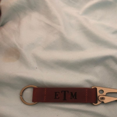 Personalized Leather Keychain Key Fob Key the San Ann - Etsy