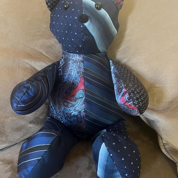 Handmade Necktie Memory Bear - Etsy