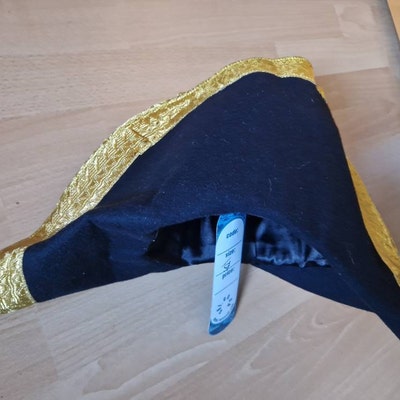 Gold and Black Military Officer Costume Hat - Costume Accessory main image 1