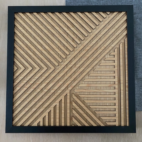 Geometric Wood Wall Art (set of 3) - Modern Wood Art - Minimal - Etsy