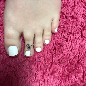 Custom Birthstone Toe Ring Sterling Silver Swarovski Crystal Custom ...