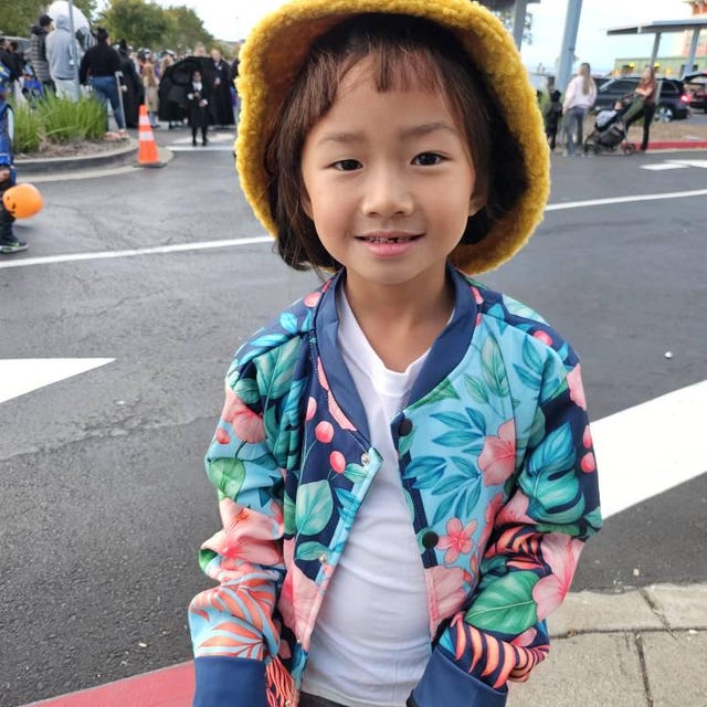 Zoey's Tropical Bomber Kids and Youth Baseball Jacket, Adult