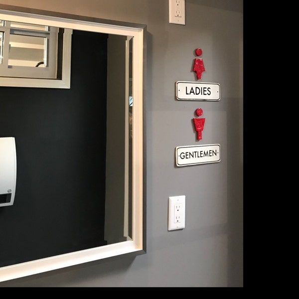 Gold Restroom Sign, Male Female Bathroom Signs for Gold Home Decor ...