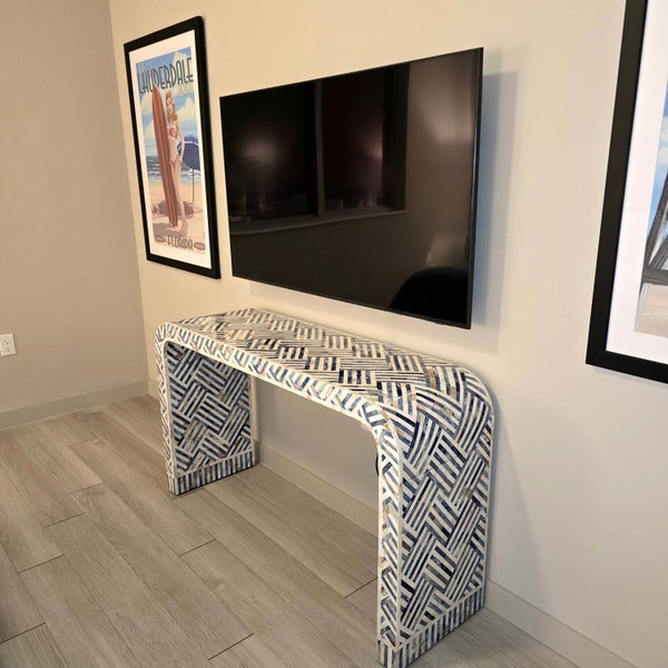 Handmade Mother of Pearl Inlay Work Desk, Mop Inlay Laptop Table, Mop ...