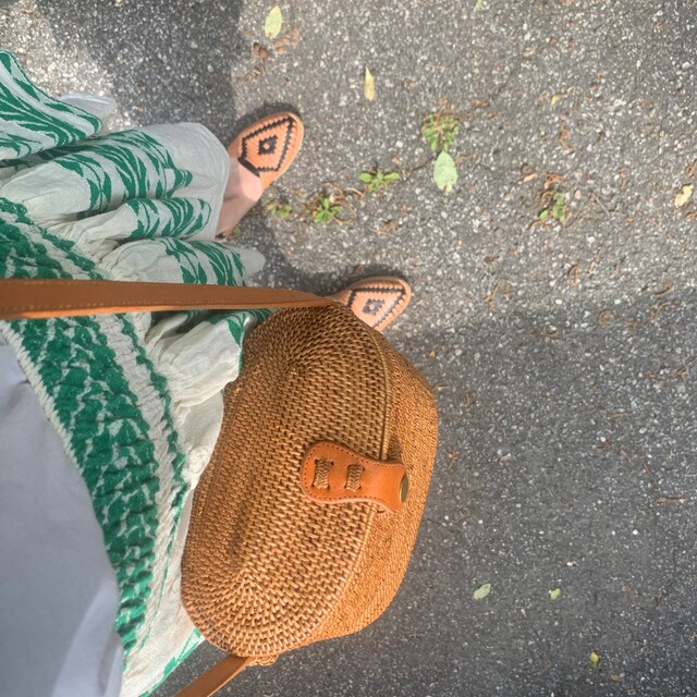 Riu Ribbon rattan basket bag - メルカリ