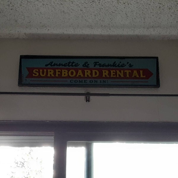 Surfboard Rental Wood Sign, Personalized Come on in Arrow Businesss ...