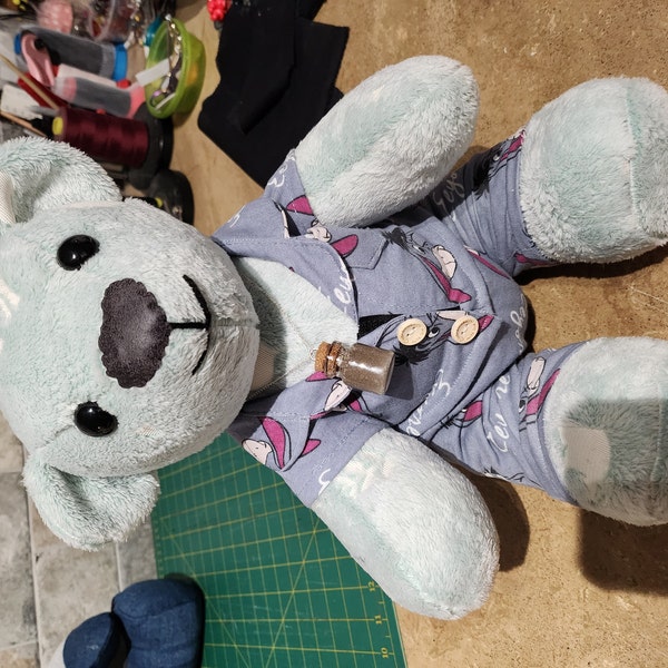 PYJAMAS / PAJAMAS Pjs PDF Pattern for Teddy Bear. Fits 15-18 Inch Bears ...