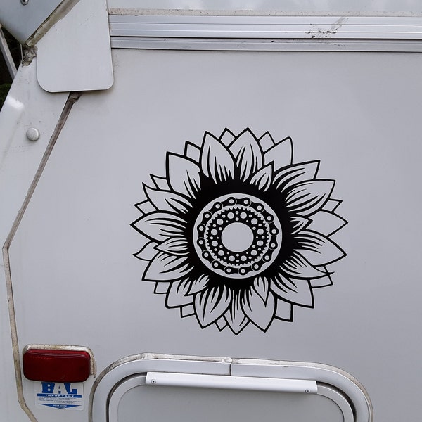 Mountain Scene Vinyl Decal, Mountains & Trees Decal, Camper RV Decal ...