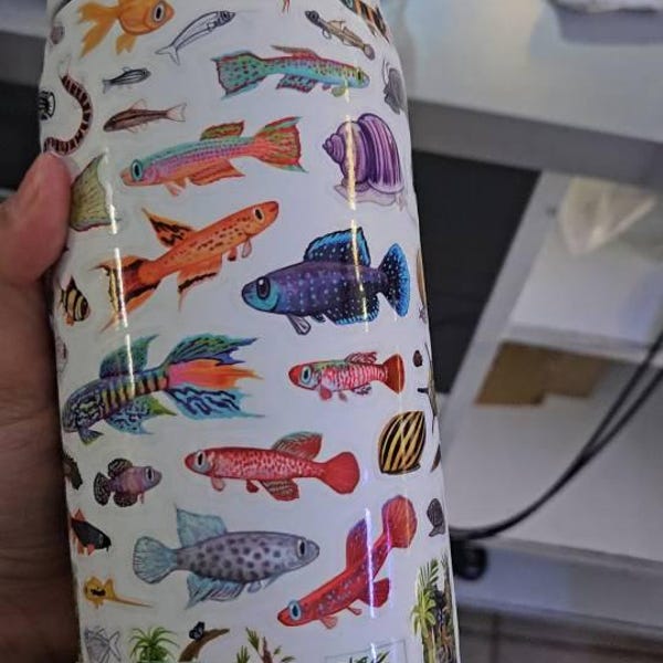 MULTIPACK Clear Aquarium Fish Sticker Sheets | 200+ Transparent ...