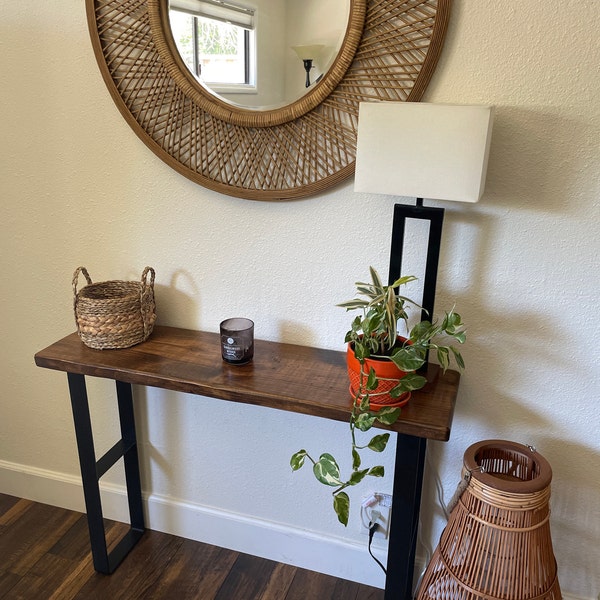 Entryway Console Table With Distressed Wood, Console Table, Entryway ...