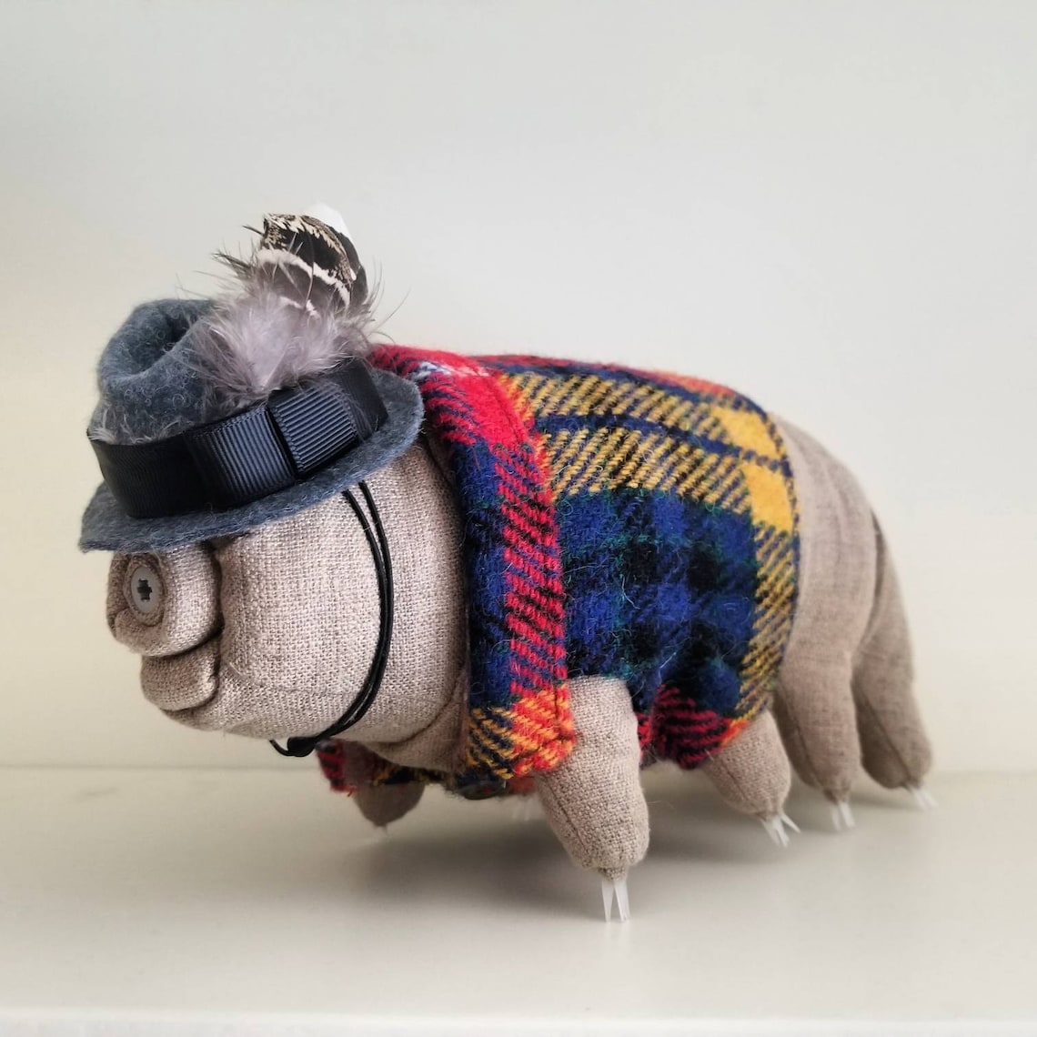 Customer photo of a pet with the Fedora  Hat  for small pet Hedgehog Vogue