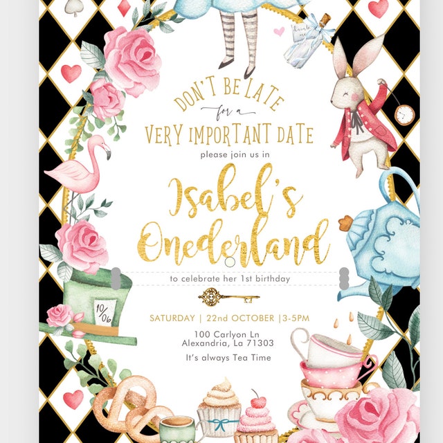 Alice in ONEderland Birthday Party - First Birthday Party • COVET