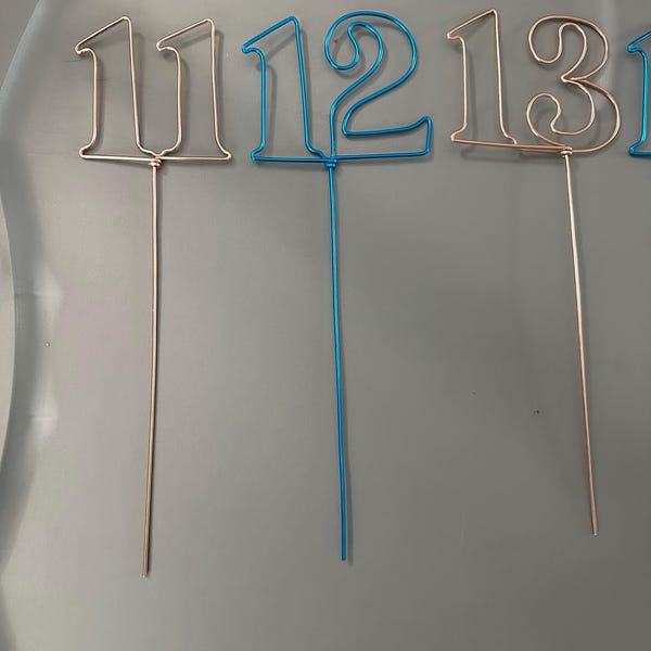 Retro Font Wire Table Numbers Rustic Elegant Wedding Centerpiece ...