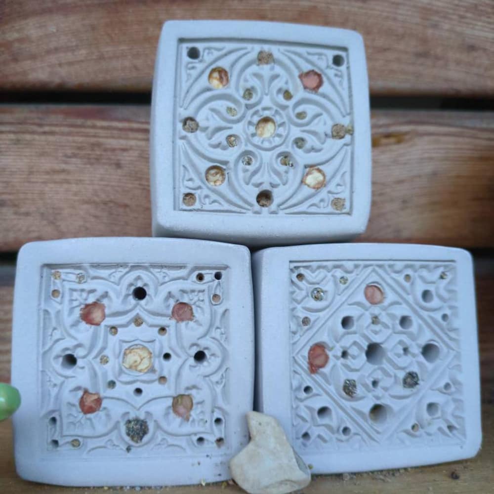 3er set Bienensteine Insektenhotel Bienenhotel