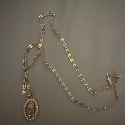 14k St Jude Necklace Gold Plated With Fígaro Chain San Judas Tadeo ...