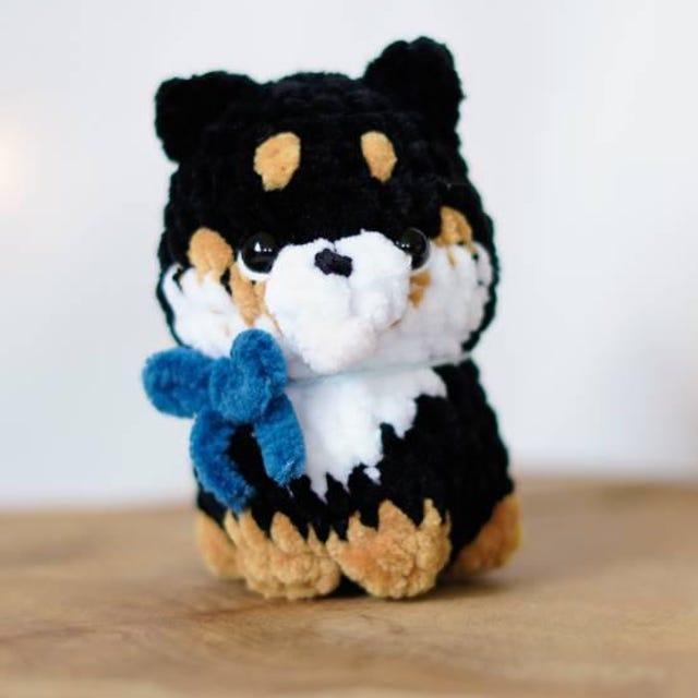 縫わない赤ちゃん柴犬かぎ針編みパターン: あみぐるみ犬 (PDF) - Etsy 日本