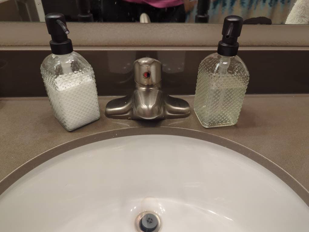 Vintage 14 oz. Glass Liquid Soap Dispenser Bottle | Refillable | Hand Soap or Dish Soap | 304 Stainless Steel Metal Pump | Gift | Apothecary