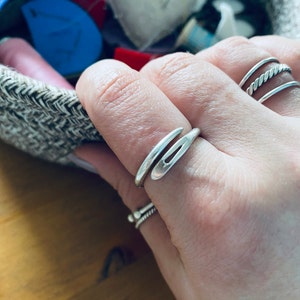 Set of 4 Silver Stack Rings - Etsy