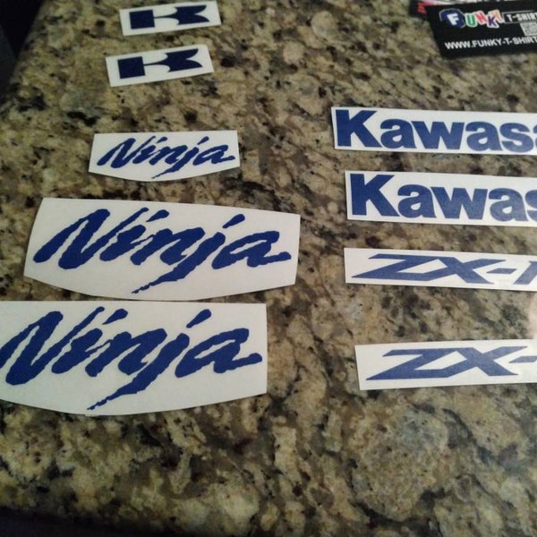 ZX6R or ZX10R Ninja Hot Pink Custom Decals Stickers Kit Set Customized ...