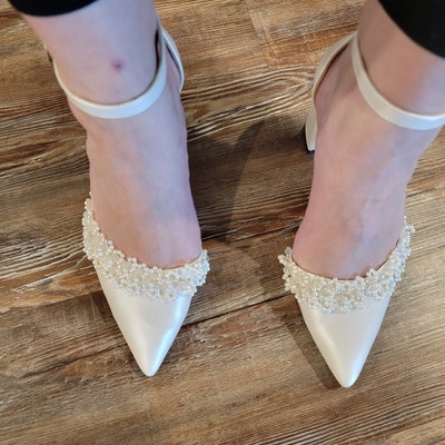 emerald green block heel shoes