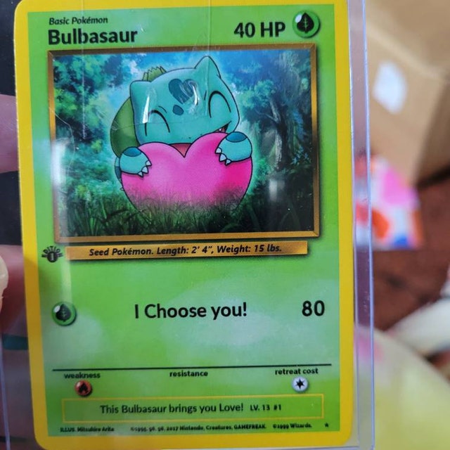 Efty Custom Cards - Bulbasaur custom card 🌿 part of the Kanto trio painted  + 1cards Comissions open 📩 contact me for details. Logo cration is also  possible. Buy 3 cards and