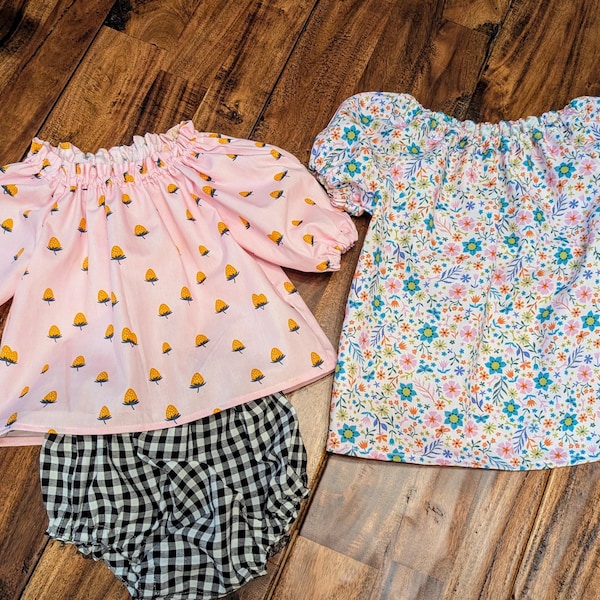 Baby Collar Woven Shirt with Balloon Sleeve