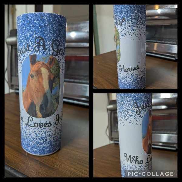 20 Oz Skinny Tumbler Blue Glitter Wrap Tapered Straight Template ...