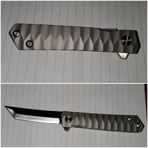 Tacticalgearz TG Volan XT Folding Pocket Knife – Damascus Steel Blade, Titanium Handle, Ball Bearing Pivot, EDC