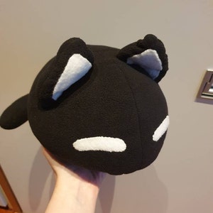 Mewo Omori Plush Black Cat Soft Toy Handmade Cat Doll Made 