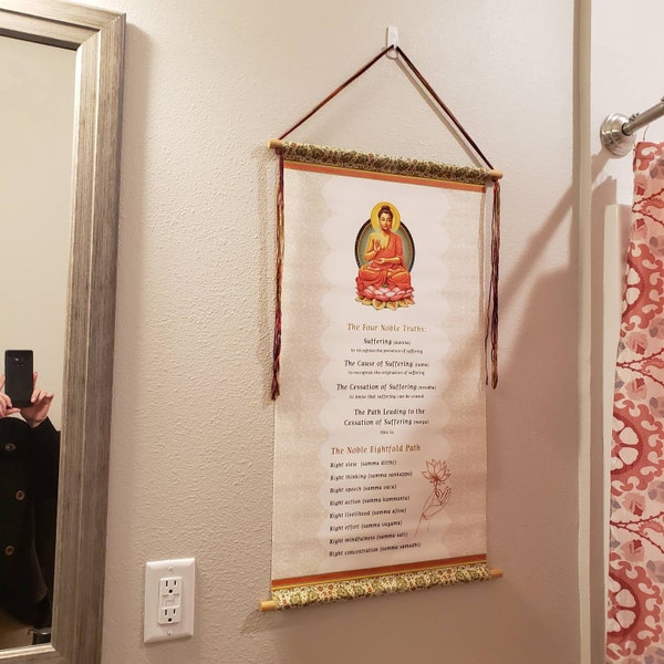 The Four Noble Truths, the Eightfold Path, Wall Hanging, Buddhist Wall ...