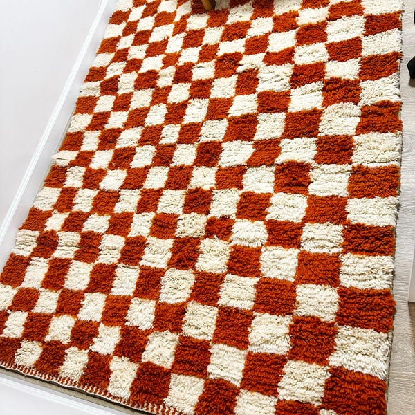 Green and White Checkered Rug Beniourain Rug Checker Rug, Checkered ...