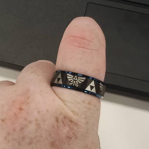 Zelda Ring Triforce Ring Legend of Zelda Ring Black Tungsten Zelda