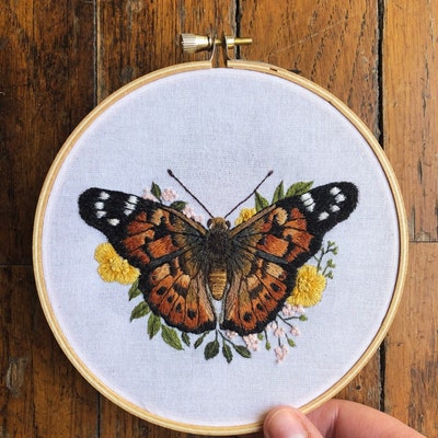 Butterfly: Hand Embroidery Pattern Thread Painting Tutorial - Etsy