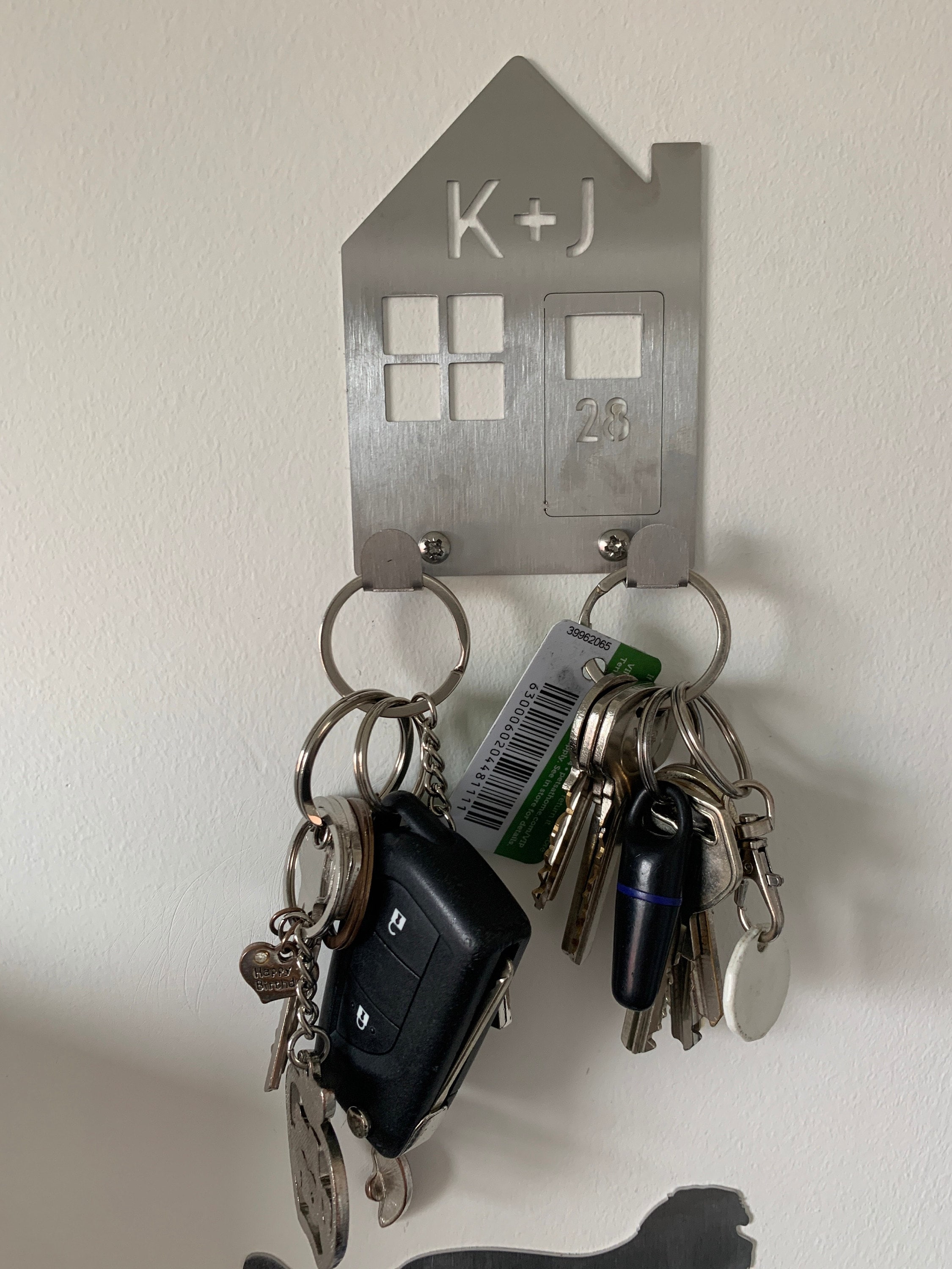 Personalised New Home Couples Key Holder