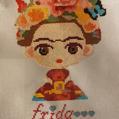 Frida Cross Stitch Pattern, Frida Embroidery Pattern, Feminist Cross ...