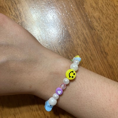 Happy Beaded Bracelet Positive Jewelry Affirmations Kandi Bracelet Y2K ...
